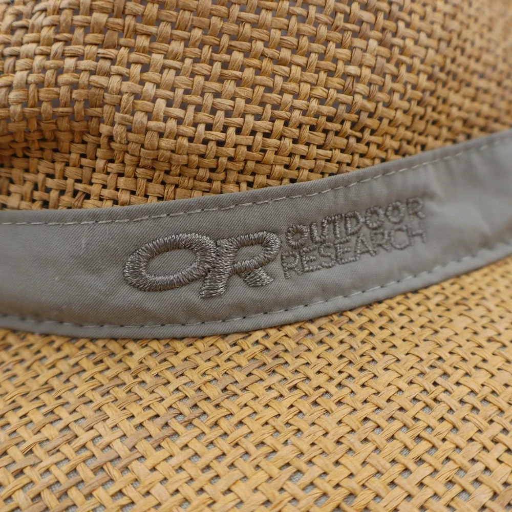 Outdoor Research Straw Sun Hat Mens XL Tan Wide Brim Hiking 80480 - Picture 2 of 9